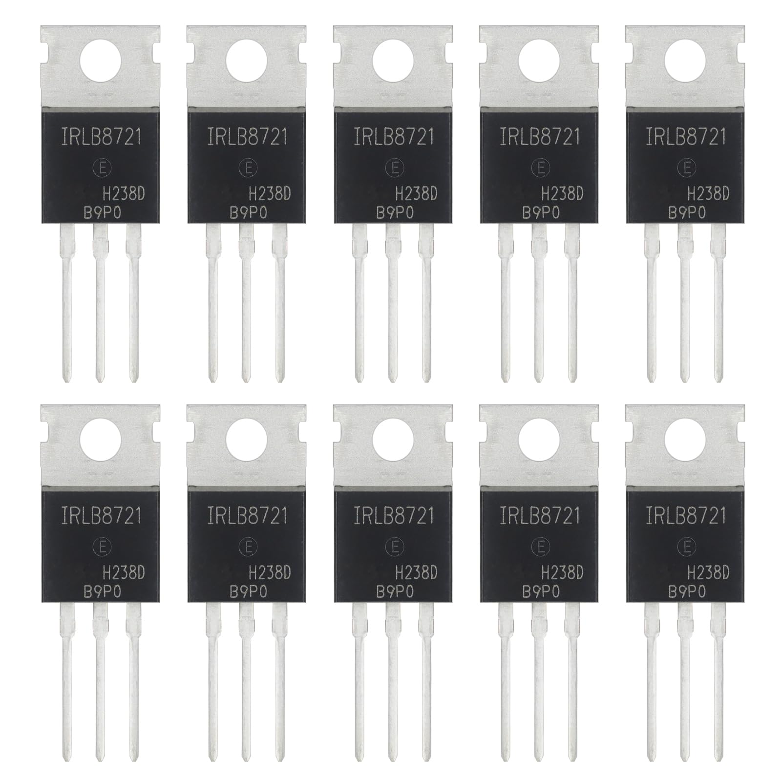 ALLECIN 10 Stück IRLB8721 IRLB8721N IRLB8721PBF MOSFET-Transistoren Leistungs Halbleiterprodukte 30V 62A N-Kanal Mosfets-Transistor 30 Volt 62 Ampere TO-220 ALLECIN 10 Stück IRLB8721 IRLB8721N IRLB8721PBF MOSFET-Transistoren Leistungs Halbleiterprodukte 30V 62A N-Kanal Mosfets-Transistor 30 Volt 62 Ampere TO-220 von ALLECIN