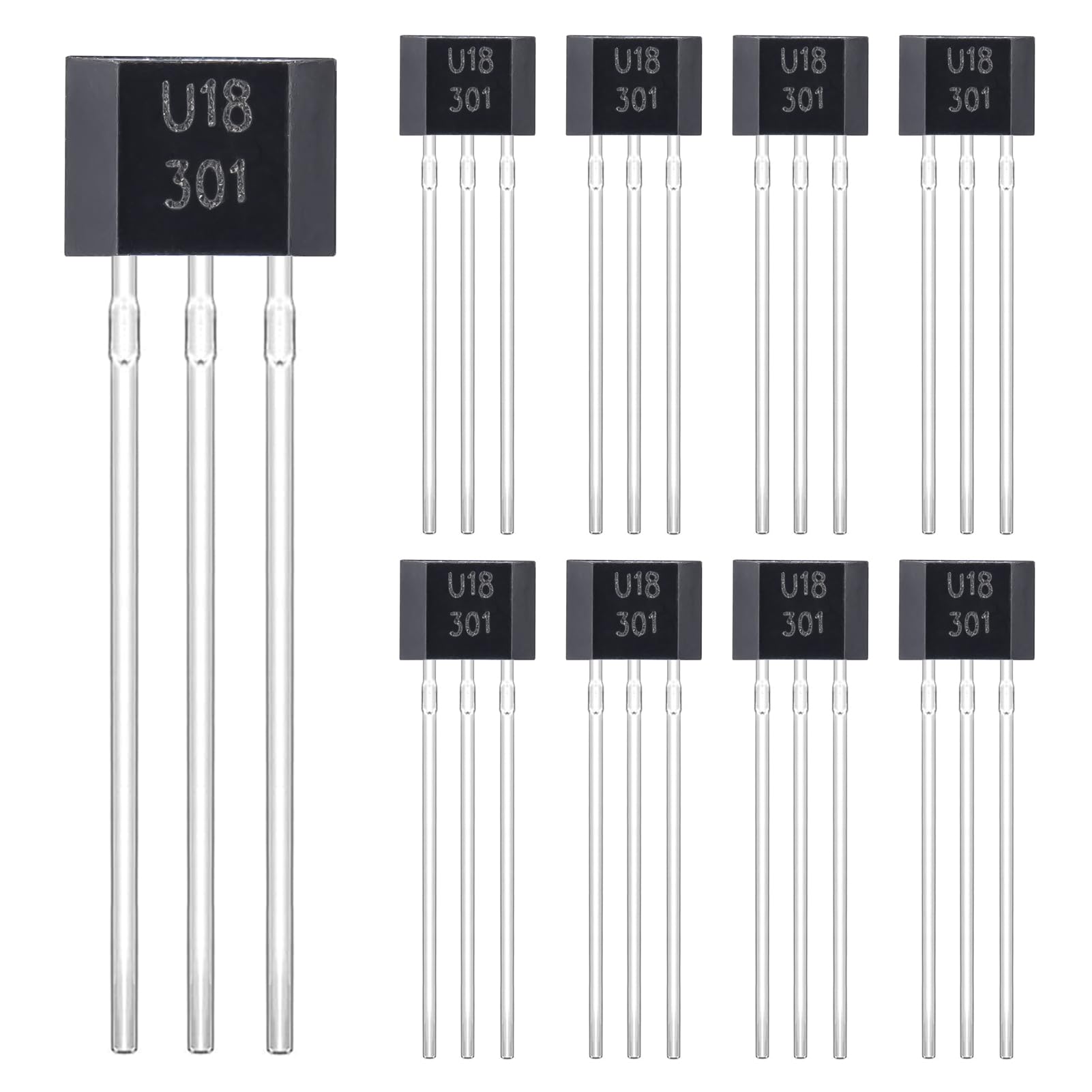 ALLECIN U18 Hall Effekt Sensor US1881 Hall-Effekt-Sensor 3Pin Magnetdetektor OH1881 Hall-Effekt-Latch 1881 Hall-Sensor-Schalter Hall-Effekt-Sensoren TO-92 Hallsensoren (Packung mit 20 Stück) von ALLECIN