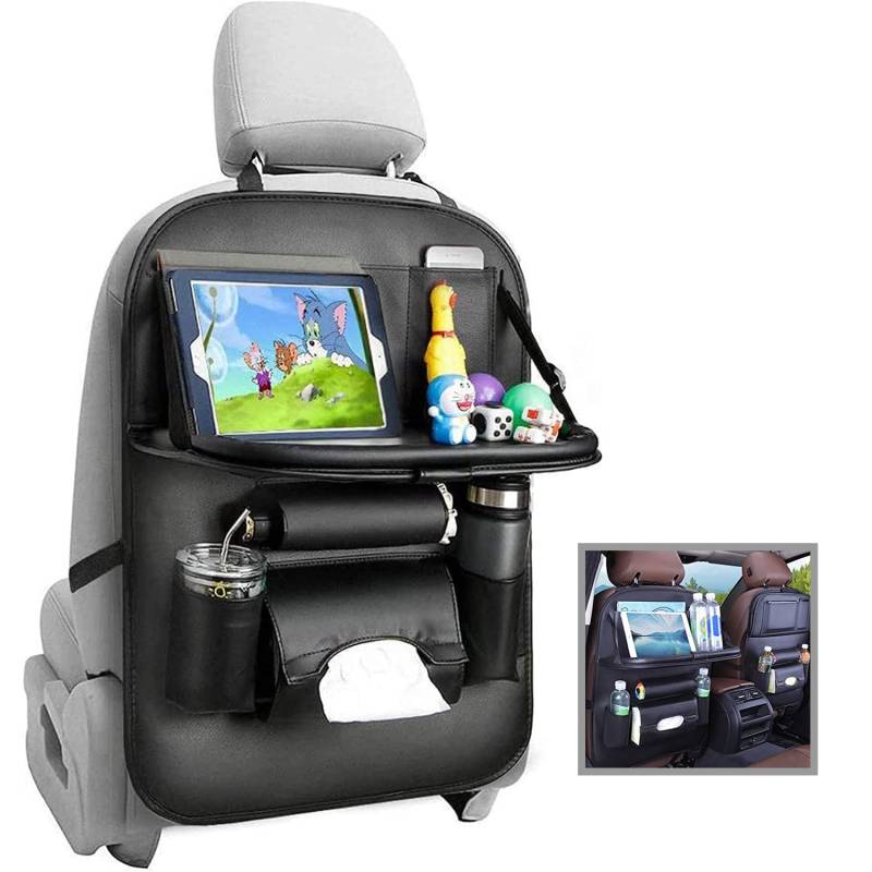 ALLILUYAA Auto Organizer Kinder,Autositz Organizer,Synthetisches Leder,Leicht zu schrubben,Anti-Tritt Multifunktionaler Rücksitz Organizer für Meisten Auto Ordentlich von ALLILUYAA