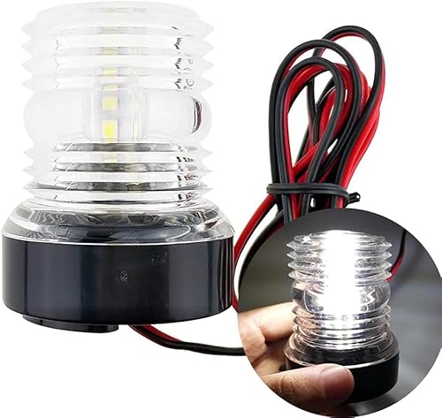 ALLOMN Navigationslicht für Boote, Allround 360° Weiß LED Bootslicht 12V Marine Navigationslicht Boot Yacht Licht, IP65 Wasserdicht LED Navigationslichter Marine Ankerlicht für Boote Yacht von ALLOMN