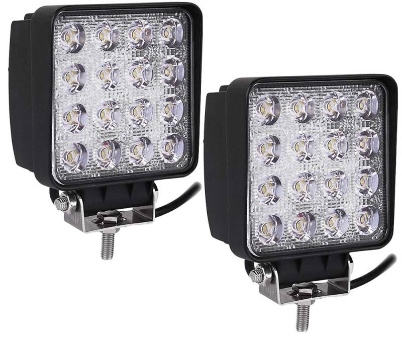 2pcs 48W LED Scheinwerfer Flutlicht Rückfahrscheinwerfer IP67 Wasserdicht Arbeitsscheinwerfer 12V 24V von Greenmigo