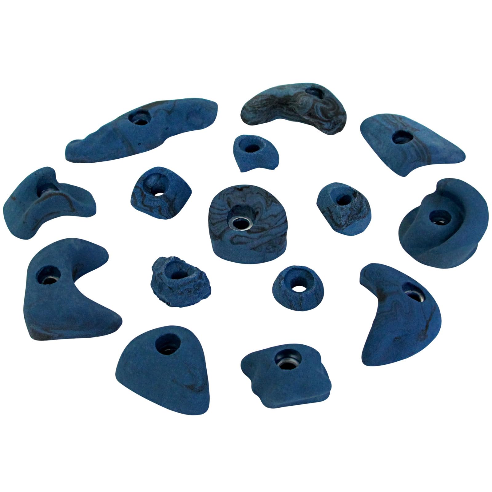 ALPIDEX 15 Klettergriffe | Klettersteine | Je 5 Griffe Größen L, M, S | Verschiedene Formen Größen | Ideales Starterset | Klettergriffset, Farbe:blau-meliert ALPIDEX 15 Klettergriffe | Klettersteine | Je 5 Griffe Größen L, M, S | Verschiedene Formen Größen | Ideales Starterset | Klettergriffset, Farbe:blau-meliert von ALPIDEX