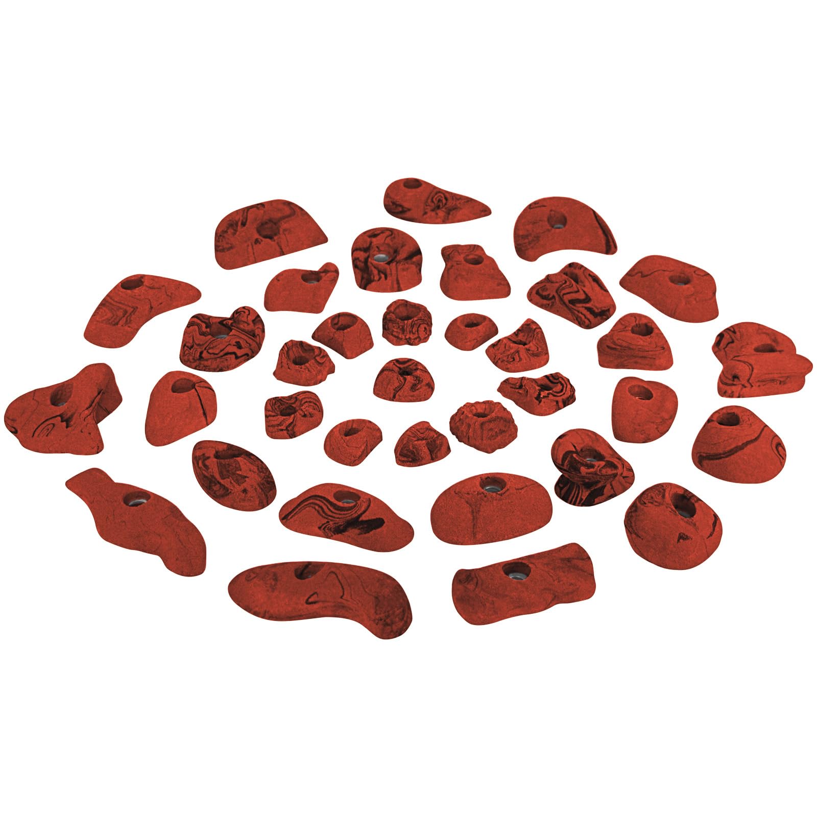 ALPIDEX 35 Klettergriffe | Klettersteine | Kletterfläche 3-5 m² | Griffe Größen L, M, S | Klettergriffset | Wetterfest, Farbe:rot-meliert ALPIDEX 35 Klettergriffe | Klettersteine | Kletterfläche 3-5 m² | Griffe Größen L, M, S | Klettergriffset | Wetterfest, Farbe:rot-meliert von ALPIDEX