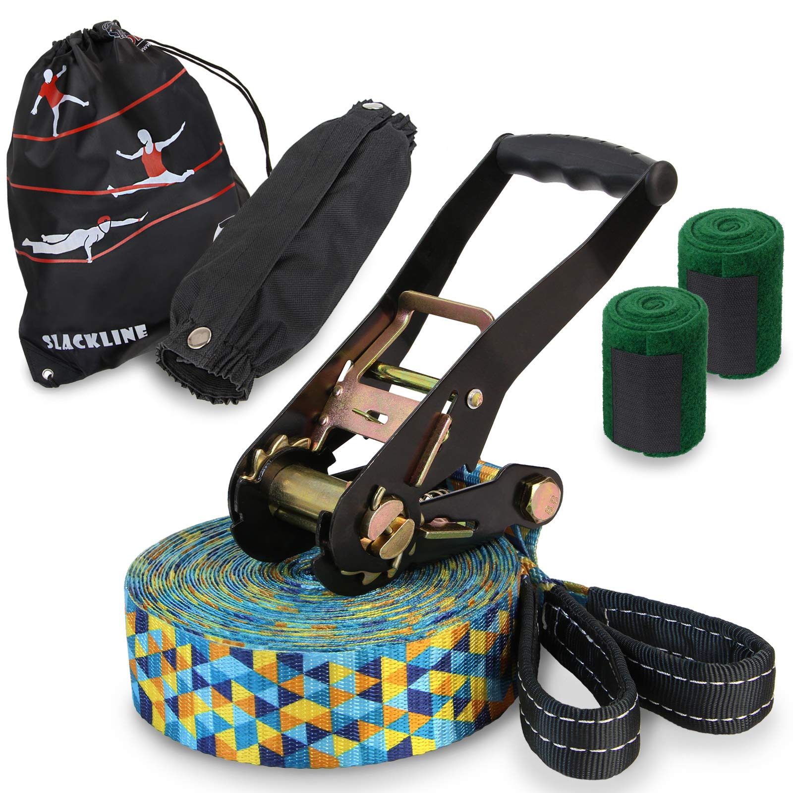 ALPIDEX Slackline Set 15 m + Baumschutz und Ratschenschutz, geeignet für Kinder, Anfänger und Fortgeschrittene 7 Jahre Garantie auf Material* ALPIDEX Slackline Set 15 m + Baumschutz und Ratschenschutz, geeignet für Kinder, Anfänger und Fortgeschrittene 7 Jahre Garantie auf Material* von ALPIDEX