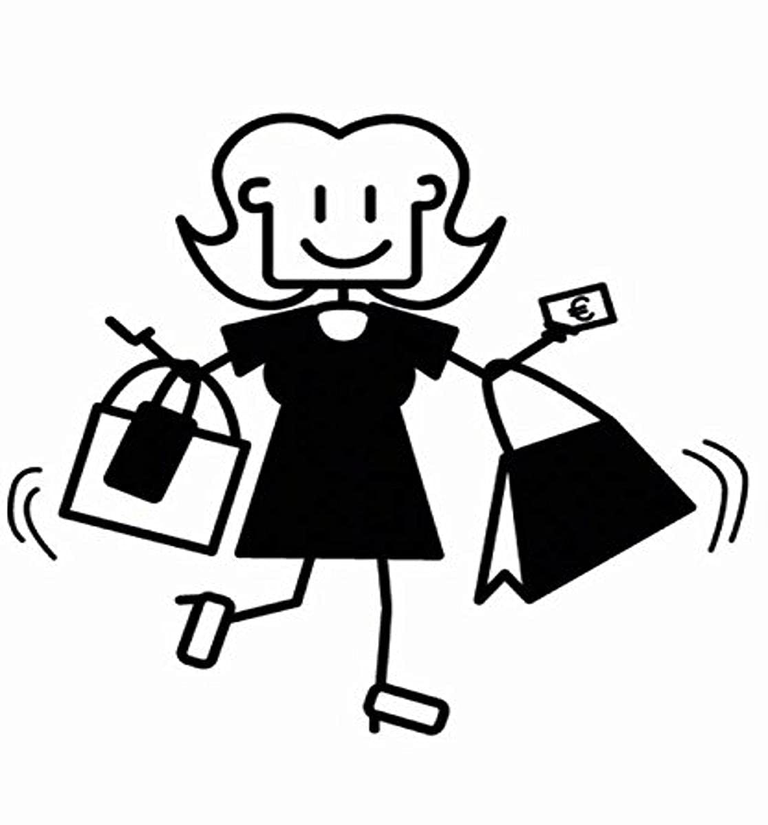 ALTIUM 3007116 Schwarz Aufkleber Woman Shopping von ALTIUM