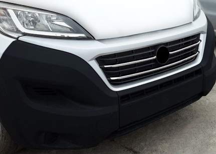 ALVM Parts & Accessories - Chrom-Frontgrill-Zierleisten, passend für Ducato (2014+), Edelstahl, 3-teiliges Set, Selbstklebend, Chrom von ALVM Parts & Accessories