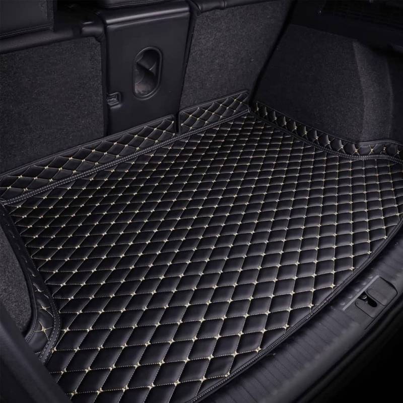 Auto Leder Kofferraummatten für Lexus RX350 RX450h 2016-2022, Kofferraumschutz Kofferraumwanne Schutzmatten All Weather Cargo Mat Innenzubehör,C/Black~beige von ALYOOP
