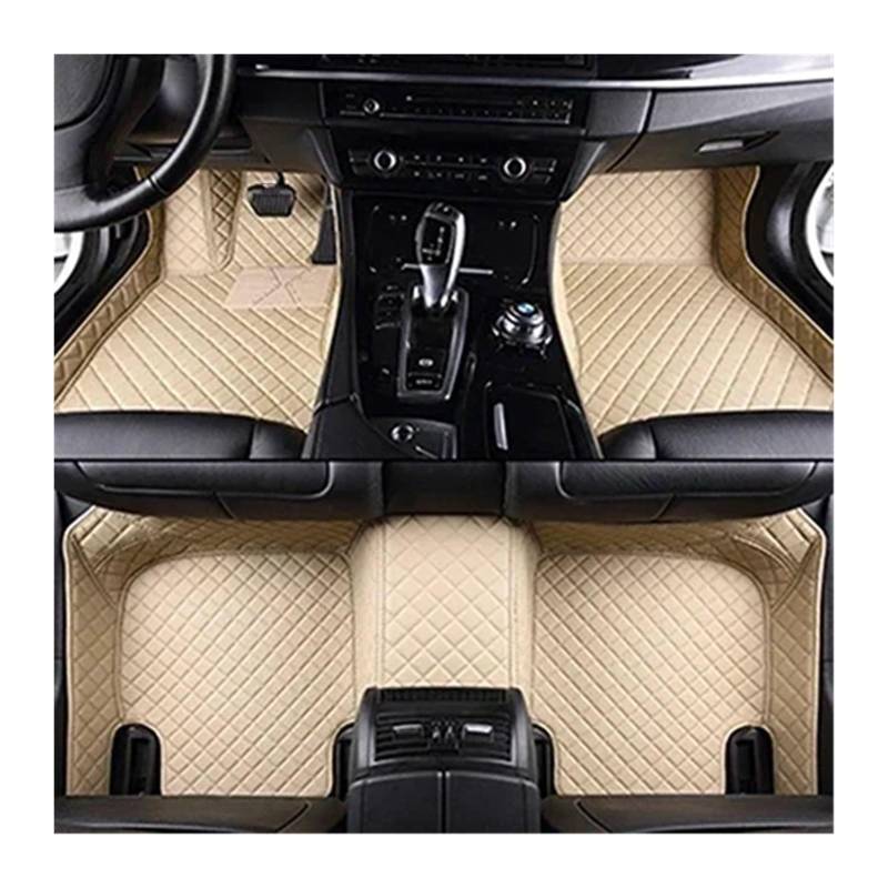 Auto Teppich Für X1 F48 2015 2016 2017 2018 2019 2020 2021 2022 Custom Car Floor Mat Automatten(Beige) von ALZZTUND
