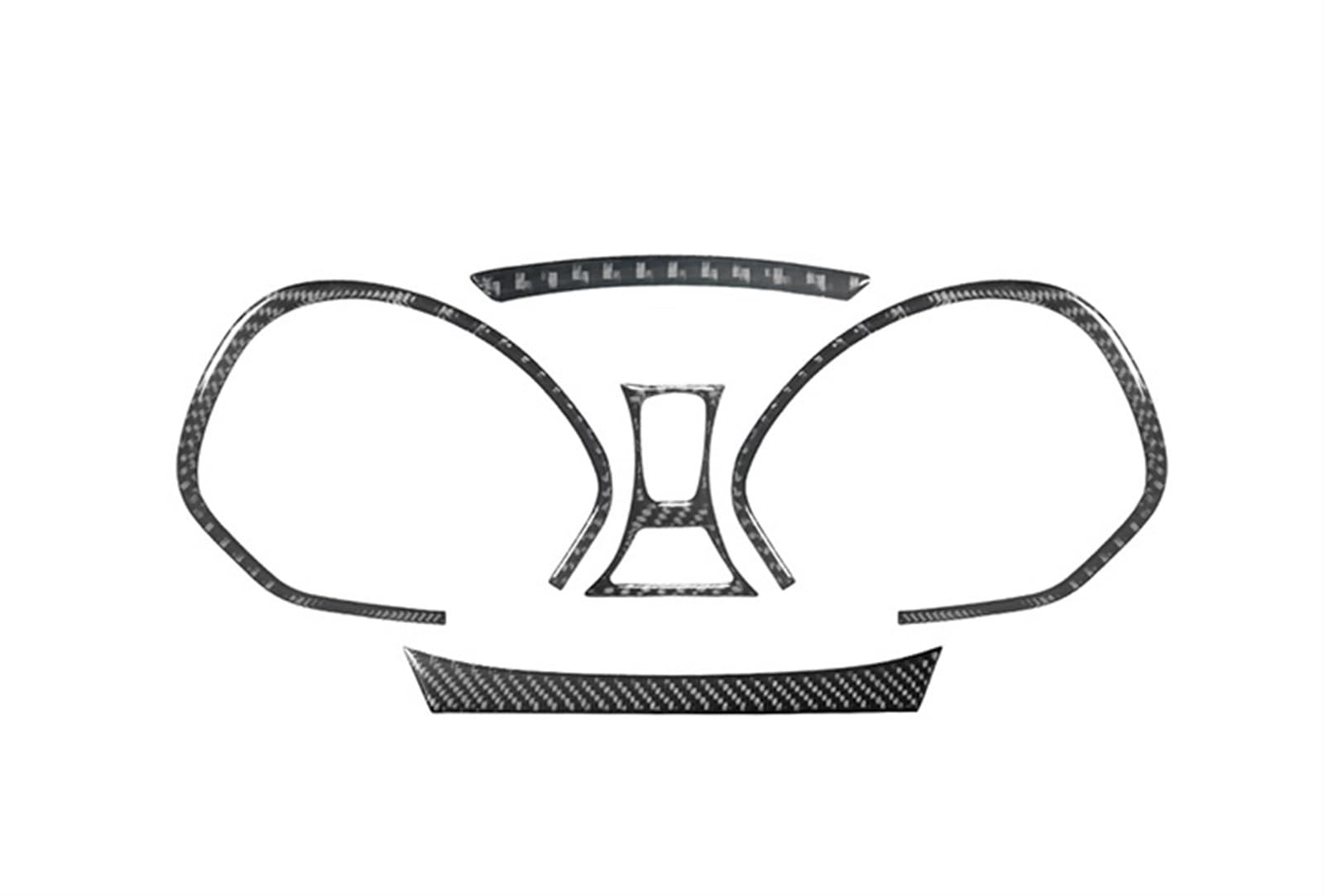 Autoinnenraum Zubehör Für Ford Für Fiesta 2011 2012 2013 2014 2015 Tacho Surround Trim Streifen Carbon Faser Aufkleber Auto Innen Dekorative Auto deko innenraum(Black set A) von ALZZTUND