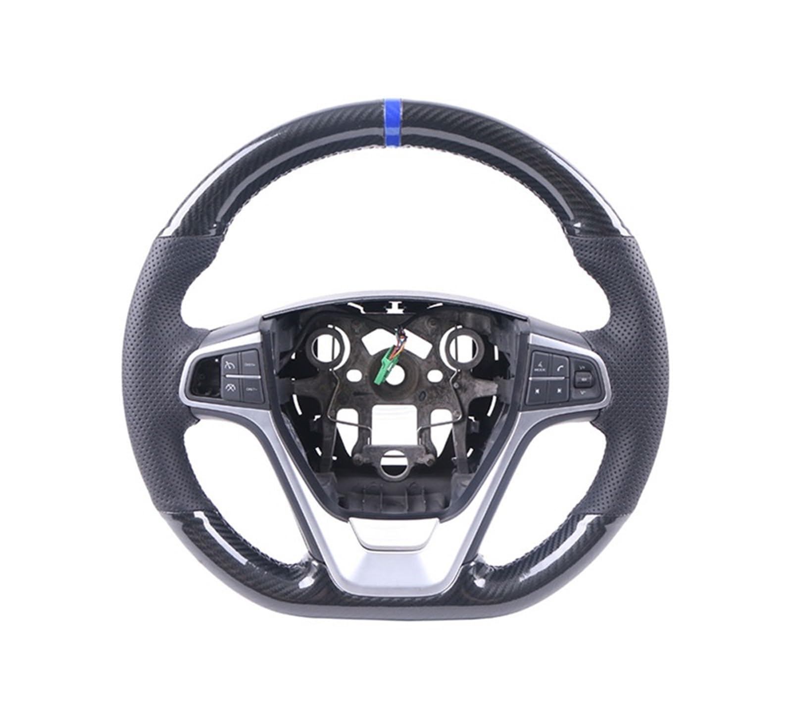 Lenkradbezüge Für Benz Für SLK-Klasse W170 W171 Für SLK C230 200 200K 280 350 Für Kompressor Für Sport Carbon Fiber Auto Lenkrad Abdeckung Lenkradabdeckungen(A Carbon Blue Thread) von ALZZTUND