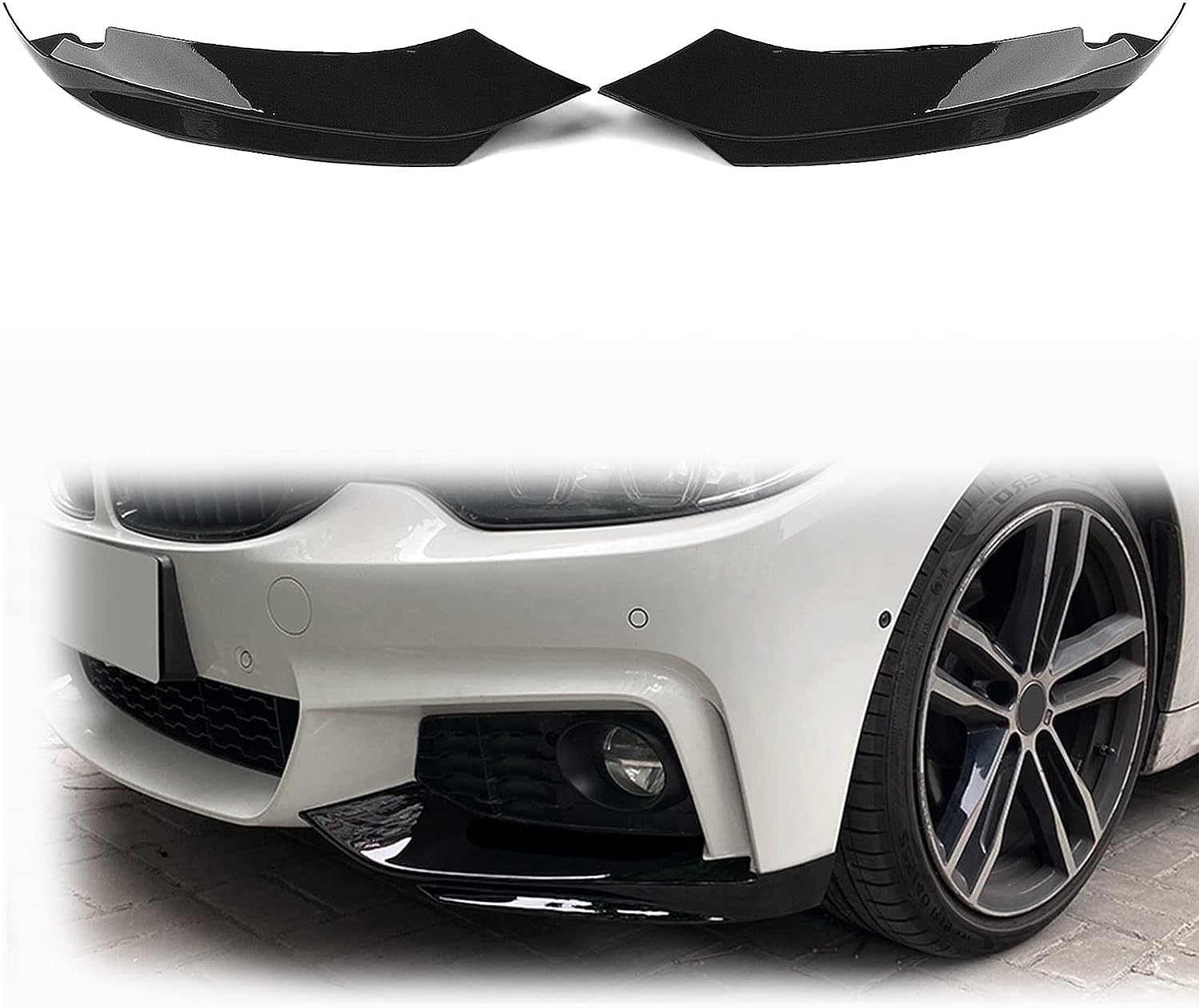 Auto Frontlippe Frontspoiler für BMW Série 4 F32 F33 F36 M-Tech 430i 435i,Frontlippe Spoiler Protector Car Styling Karosserie-Anbauteile von AMAIR