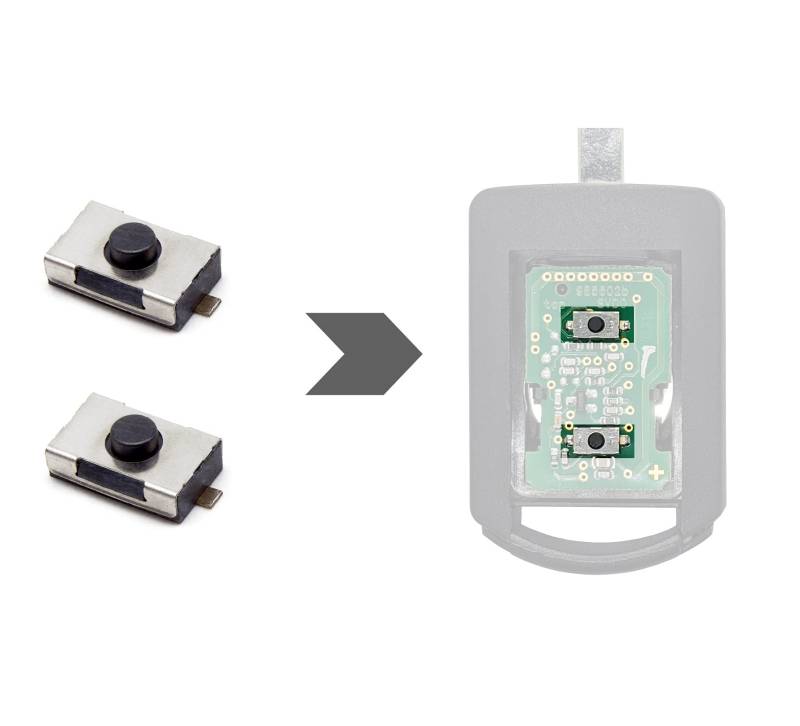 AMAKEY | Mikroschalter Mikrotaster SMD-Taster für Opel Autoschlüssel Fernbedienung | 2 Stück von AMAKEY