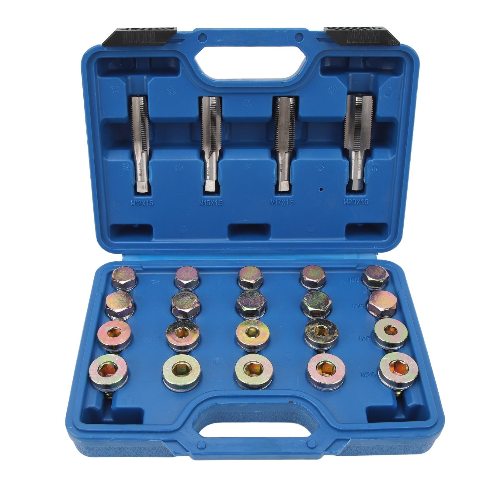 64Pcs Ölpfanne Reparaturkit: mit M13 M15 M17 M20 Bolzen, Ölabflussstecker Reparaturwerkzeug für Autos und Leichte Nutzfahrzeuge 64Pcs Ölpfanne Reparaturkit: mit M13 M15 M17 M20 Bolzen, Ölabflussstecker Reparaturwerkzeug für Autos und Leichte Nutzfahrzeuge von AMAKO