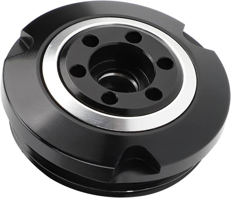 AMAKO Motorrad-Motoröl-Einfülldeckel: Kraftstofftank-Abdeckkappen aus Aluminiumlegierung,Kompatibel mit BMW HP2 Enduro R1200GS R 1200 GS LC R1200R(Black Silver) von AMAKO