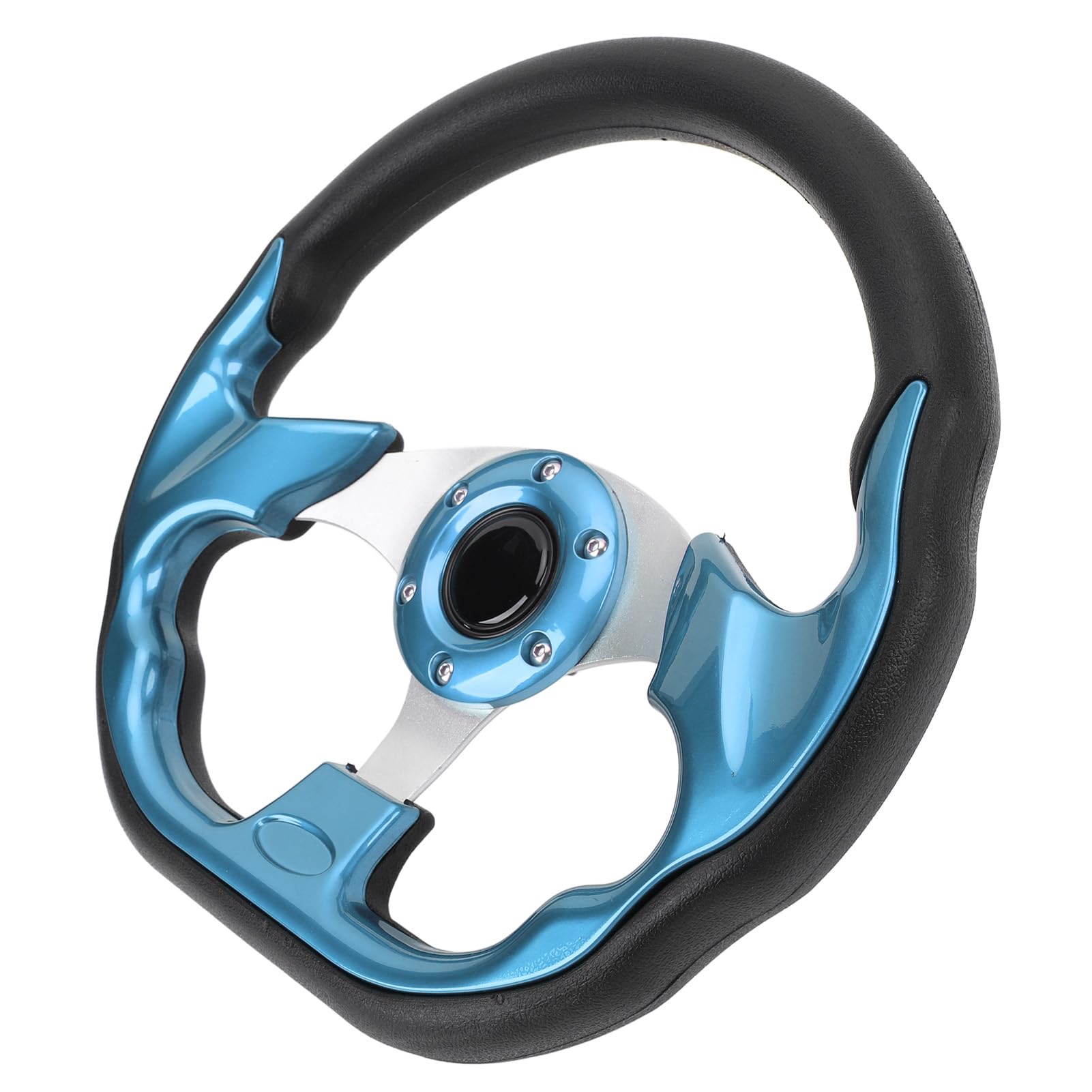 Autolenkrad, 13 Zoll, PU, ​​Stilvolle Optik, Stoßfest, Verbesserter Griff, Einfache Installation, Rennlenkrad für Fahrzeuge (Blau) von AMAKO