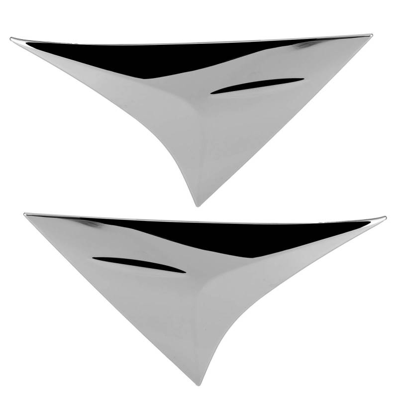 Heckscheiben Seitenspoiler Splitter: 2Pcs Chrom Heckscheibenspoiler Splitter Abdeckungsverkleidung für Harrier Venka XU80 2020 bis 2021, Schlanke Spoiler für Autos von AMAKO