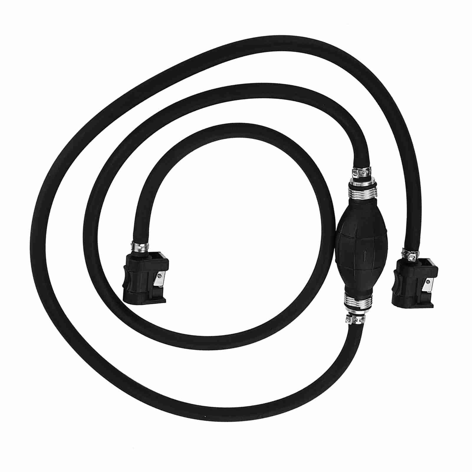 Kraftstoffpumpe:Hand Primer Bootsmotor Benzinbrennstoffleitung,Robustes Material Aluminium Gummi Langlebig Ölbeständig Alterungsbeständig,Für Außenborder Motoren,1.95m Schwarz von AMAKO