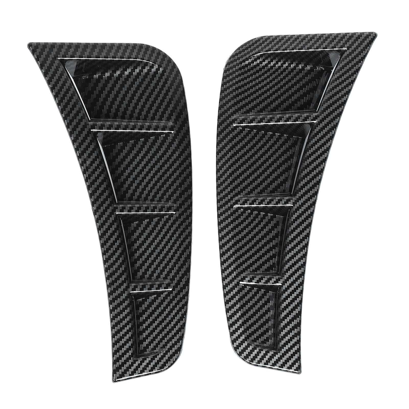 Vordere Stoßfänger Seitenspoiler Links Rechts Stilvoller Schockdes Aerodynamisches Design Universal Fitment für Generische Limousinen ABS Material 2Pack (Kohlefaserstil) von AMAKO