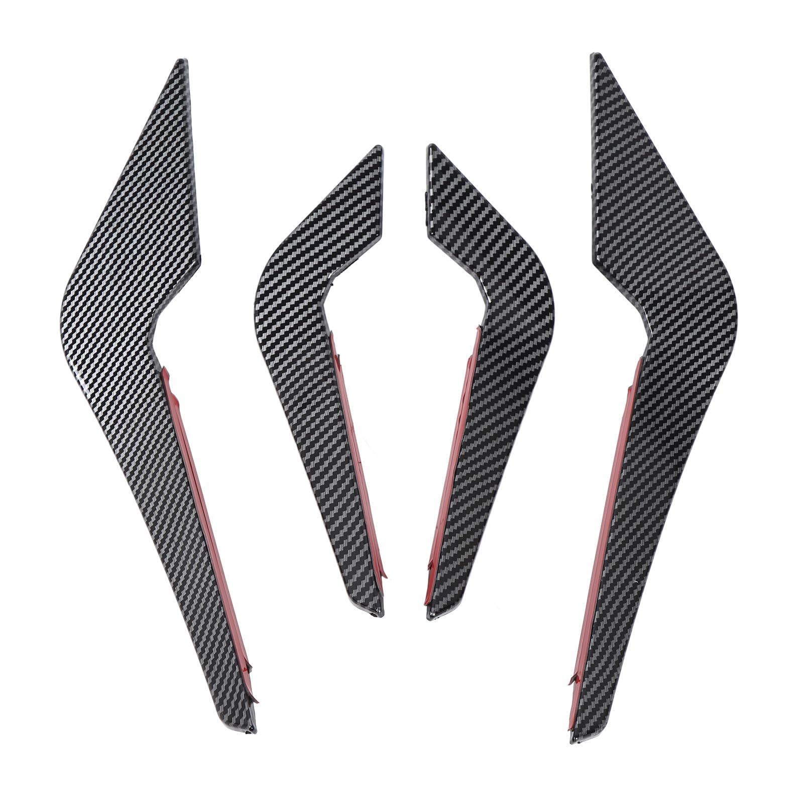 Vordere Stoßstange Lip Splitter ABS Sporty Spoiler Body Kit Verbessert die Aerodynamikstabilität für 2 Serien M2 F87 2016 bis 2021 4pc (Kohlefaserstil) von AMAKO