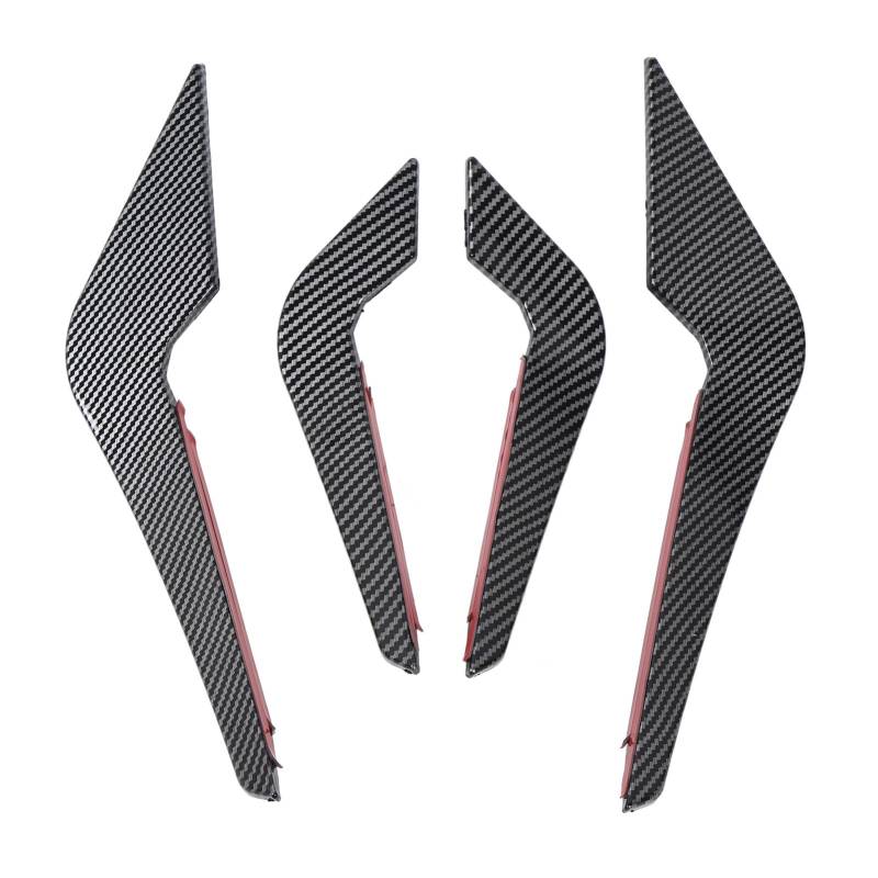 Vordere Stoßstange Lip Splitter ABS Sporty Spoiler Body Kit Verbessert die Aerodynamikstabilität für 2 Serien M2 F87 2016 bis 2021 4pc (Kohlefaserstil) von AMAKO
