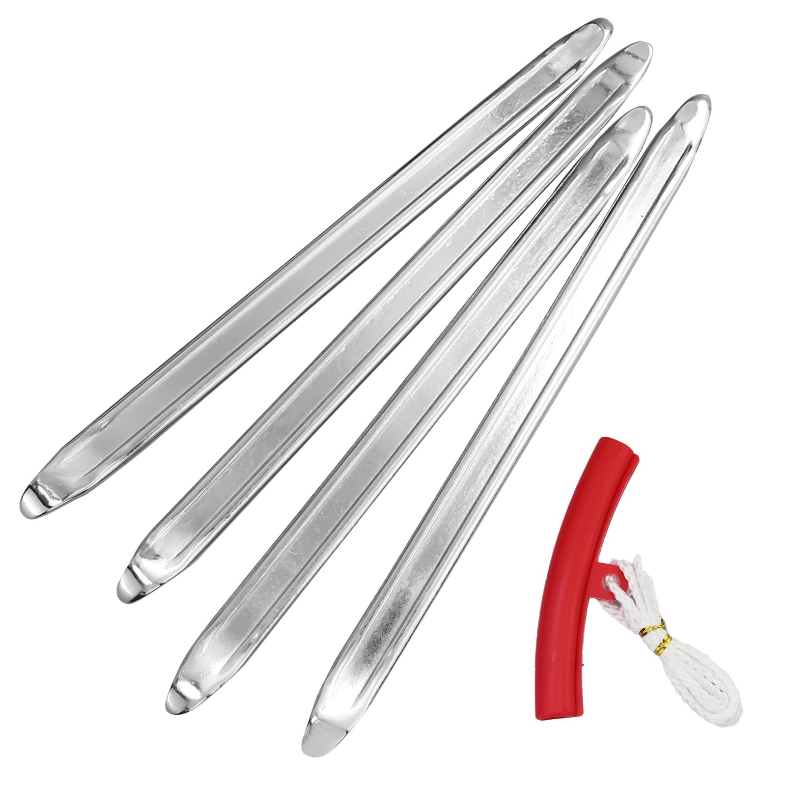 AMANDELIZABE 4 Stück Montiereisen, 30cm Fahrrad Reifenheber, Reifenmontierhebel aus Hochfestem Stahl, Reifenmontage Werkzeug für Motorrad, Fahrrad, Wagen, Scooter, mit 1 Roten Schutzhülle AMANDELIZABE 4 Stück Montiereisen, 30cm Fahrrad Reifenheber, Reifenmontierhebel aus Hochfestem Stahl, Reifenmontage Werkzeug für Motorrad, Fahrrad, Wagen, Scooter, mit 1 Roten Schutzhülle von AMANDELIZABE