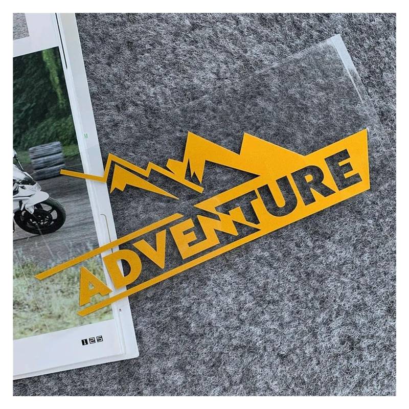 Abenteuer Motorrad Refletor Aufkleber Für B&MW S1000rr R1200GS F900R GS 1200 1250 R1250GS S1000R Duke(Gold-1PCSReflective) von AMASONY