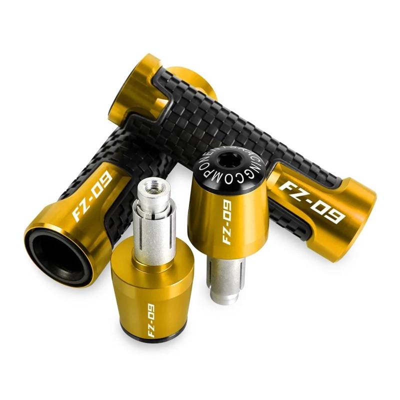 Motorrad Lenkerende Für YAMA&HA FZ09 FZ-09 2014-2020 Motorrad Grip Ends Zubehör 7/8 "22 MM Lenker Griffe Griff Bar End Stopfen(10) von AMASONY