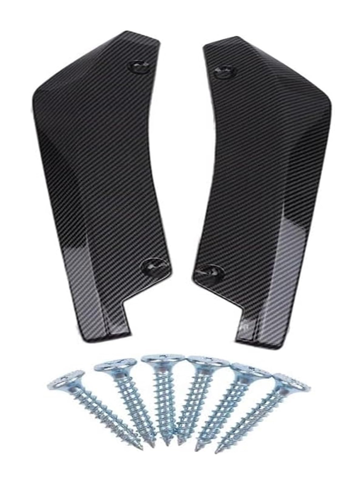 Auto Frontspoiler Lippe 1 Paar Winglets Seitenschwellerverlängerung Auto Vorne Hinten Stoßstange Streifen Lip Spoiler Diffusor Splitter Kratzschutz Frontspoiler(Carbon Fiber) von AMBMREDPEV
