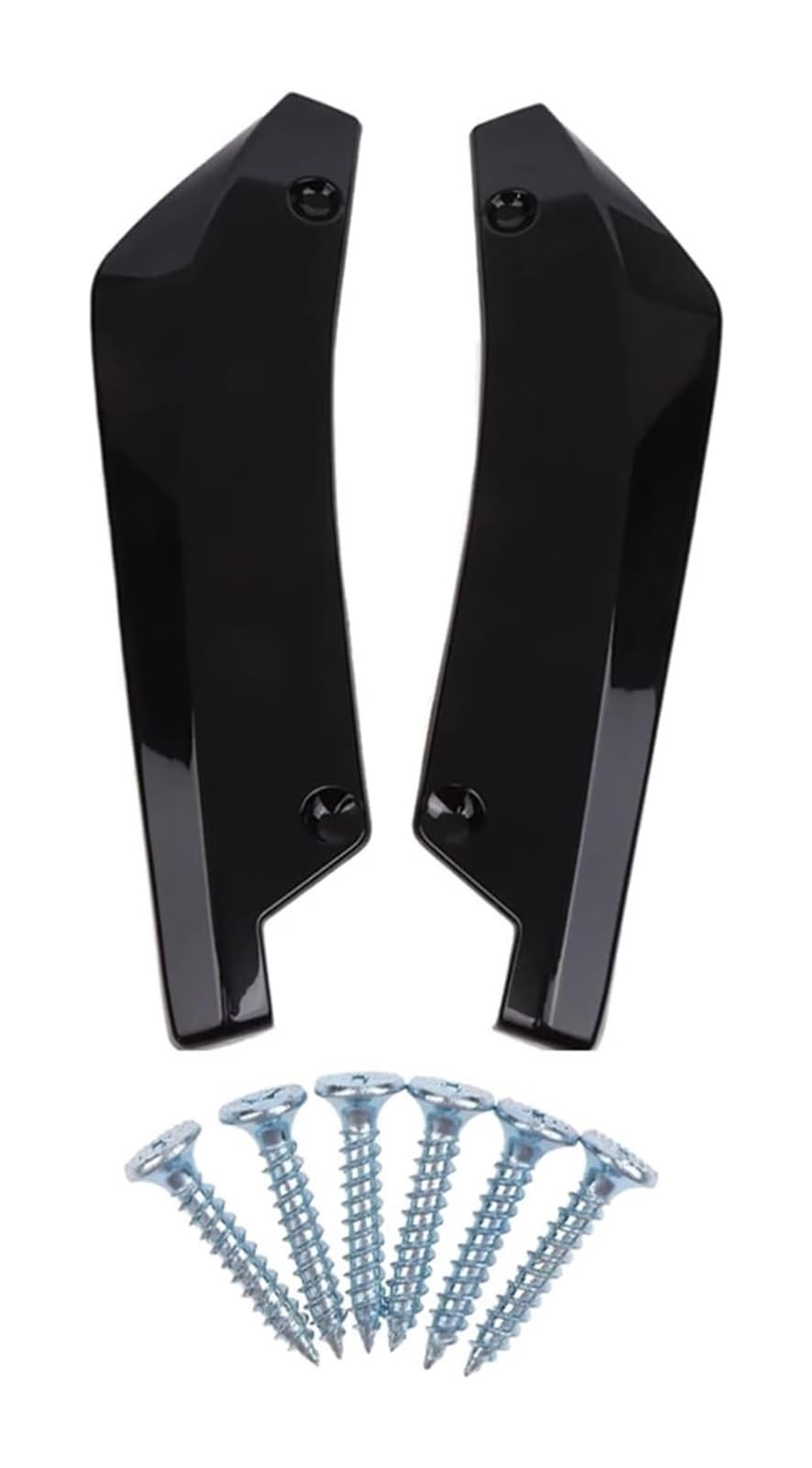 Auto Frontspoiler Lippe 1 Paar Winglets Seitenschwellerverlängerung Auto Vorne Hinten Stoßstange Streifen Lip Spoiler Diffusor Splitter Kratzschutz Frontspoiler(Schwarz) von AMBMREDPEV