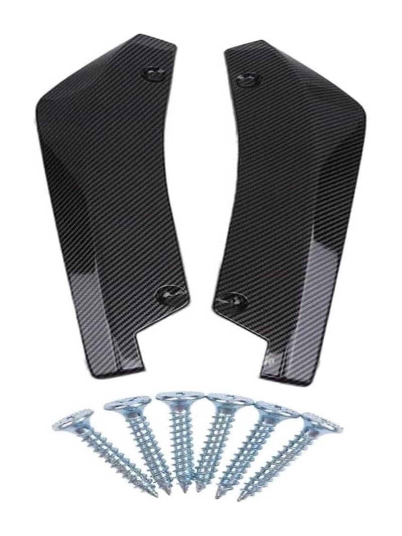Auto Frontspoiler Lippe 1 Paar Winglets Seitenschwellerverlängerung Auto Vorne Stoßstange Hinten Streifen Lippenspoiler Diffusor Splitter Kratzschutz Frontspoiler(Carbon Fiber) von AMBMREDPEV