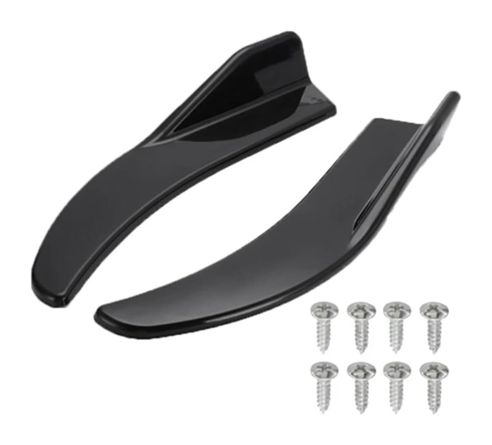 Auto Frontspoiler Lippe Auto-Seitenschweller 1 Paar Universal-Auto-Kohlefaser-Schirm Auto-Stoßstangenspoiler Frontlippe Antikollisions-Seitenstufenrock(Schwarz) von AMBMREDPEV