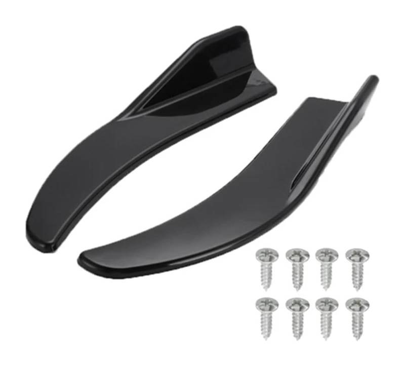 Auto Frontspoiler Lippe Auto-Seitenschweller 1 Paar Universal-Auto-Kohlefaser-Schirm Auto-Stoßstangenspoiler Frontlippe Antikollisions-Seitenstufenrock(Schwarz) von AMBMREDPEV