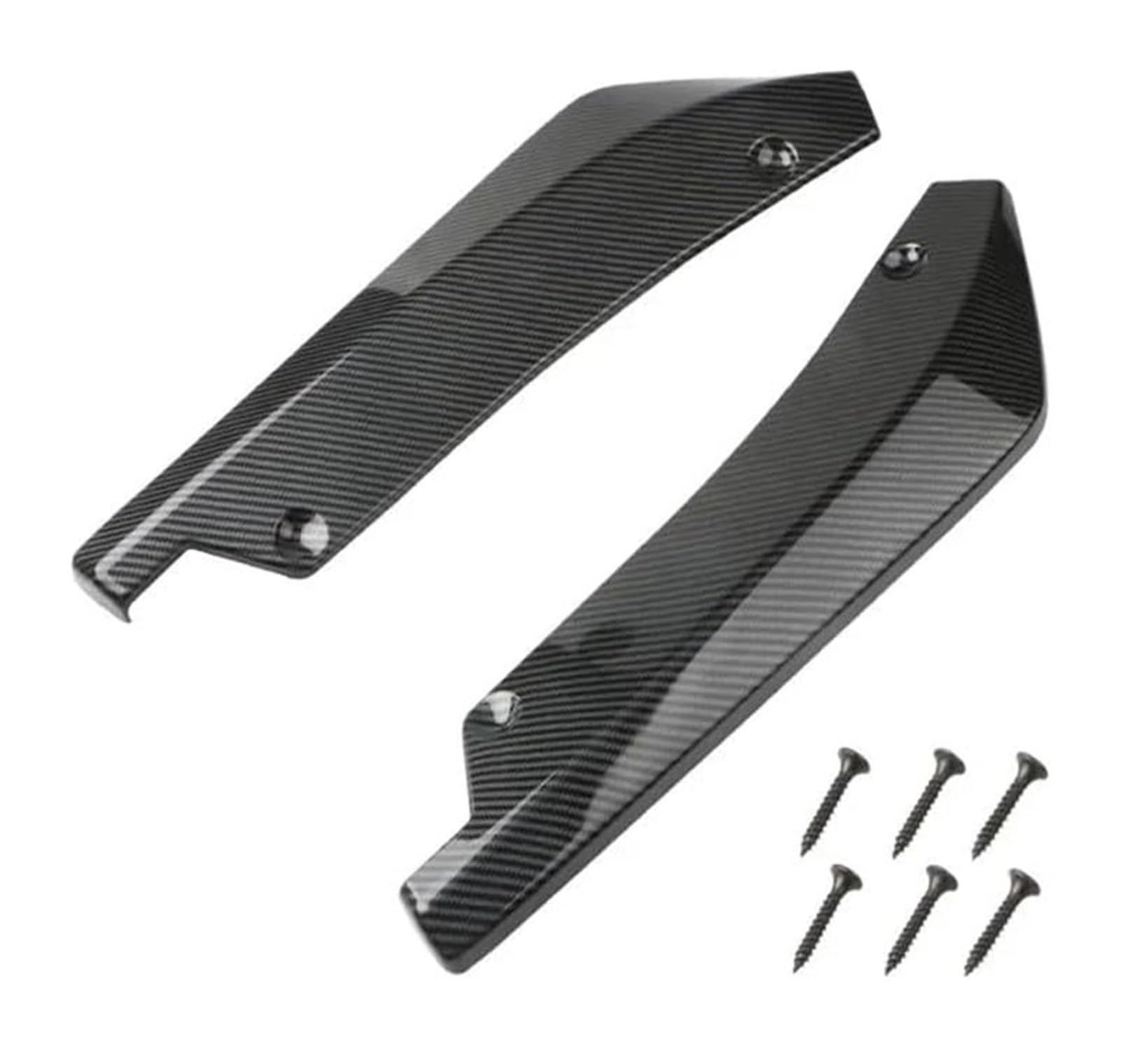 Auto Frontspoiler Lippe Auto Universal Vorne Hinten Stoßstange Streifen Lip Spoiler Diffusor Splitter Scratch Protector Winglets Seite Rock Verlängerung Frontspoiler(Carbon Fiber) von AMBMREDPEV