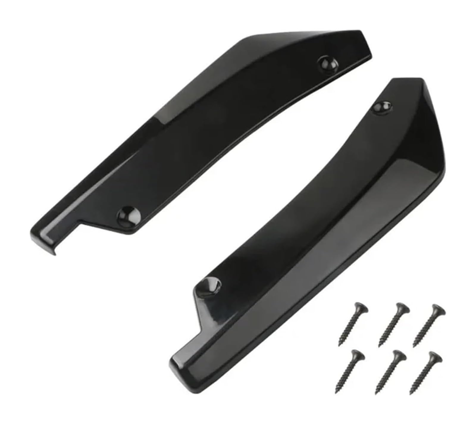 Auto Frontspoiler Lippe Auto Universal Vorne Hinten Stoßstange Streifen Lip Spoiler Diffusor Splitter Scratch Protector Winglets Seite Rock Verlängerung Frontspoiler(Schwarz) von AMBMREDPEV