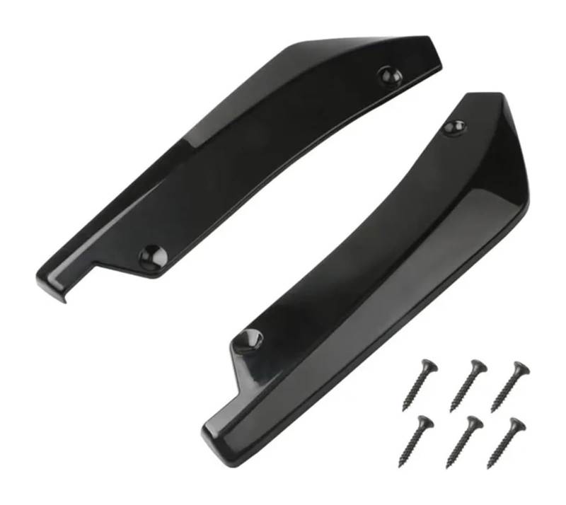 Auto Frontspoiler Lippe Auto Universal Vorne Hinten Stoßstange Streifen Lip Spoiler Diffusor Splitter Scratch Protector Winglets Seite Rock Verlängerung Frontspoiler(Schwarz) von AMBMREDPEV
