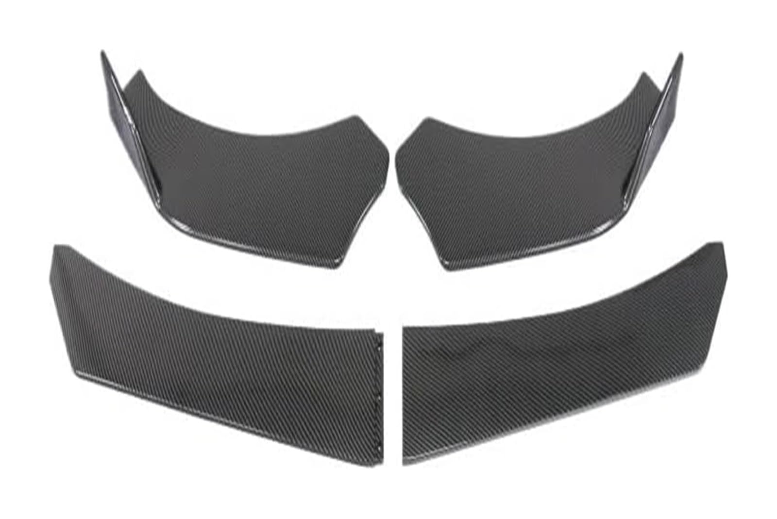 Auto Frontspoiler Lippe Für 5Pcs Auto Front Schaufel Ente Lip Stoßstange Winddicht Spoiler Zubehör Frontspoiler Auto Front Stoßstange Splitter(5 4pcs Carbon Fibre) von AMBMREDPEV