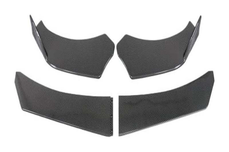 Auto Frontspoiler Lippe Für 5Pcs Auto Front Schaufel Ente Lip Stoßstange Winddicht Spoiler Zubehör Frontspoiler Auto Front Stoßstange Splitter(5 4pcs Carbon Fibre) von AMBMREDPEV