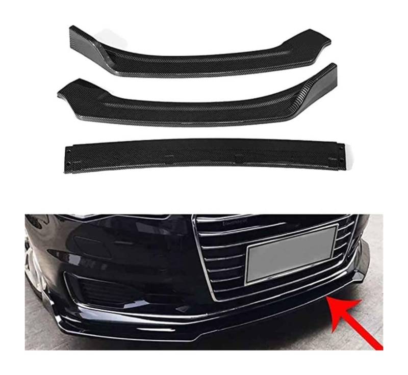Auto Frontspoiler Lippe Für A6 Sport 2016-2018 Frontstoßstange Lip Chin Spoiler Carbon Look Frontdiffusor Diffusor Normal-A Carbon von AMBMREDPEV