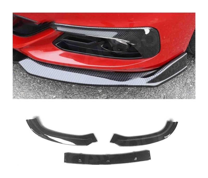 Auto Frontspoiler Lippe Für B&MW 1er F20 Berlina 2017 2018 Frontstoßstange Lip Chin Spoiler Carbon Look Frontdiffusor Diffusor Auto Frontspoiler von AMBMREDPEV