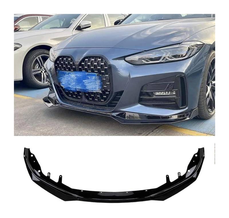 Auto Frontspoiler Lippe Für B&MW 4er G22 G23 2021+ Frontstoßstange Lip Chin Spoiler Carbon Look Frontdiffusor Diffusor Auto Frontspoiler von AMBMREDPEV