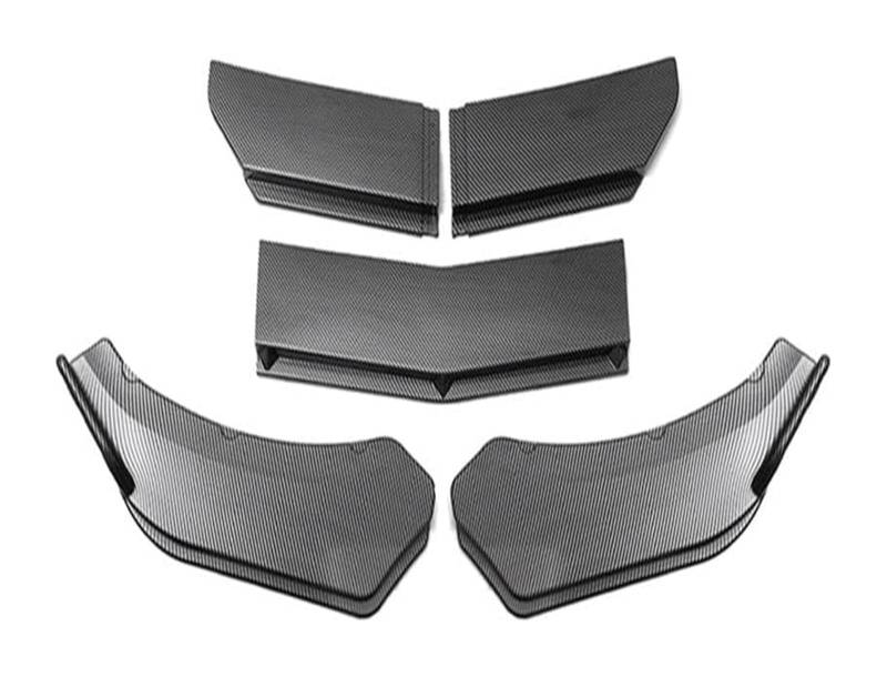 Auto Frontspoiler Lippe Für B&MW 5-teiliges Universal-Auto-Frontstoßstangen-Separator-Stoßstangen-Lippenkörper-Kit Entenlippen-Separator-Frontspoiler Auto-Frontstoßstangen-Splitter(3 5Pcs Carbon Fiber von AMBMREDPEV