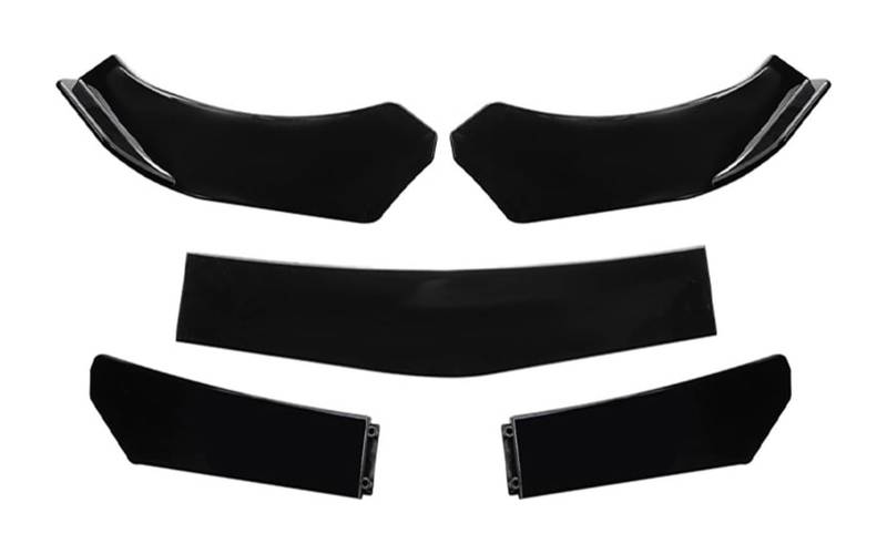 Auto Frontspoiler Lippe Für B&MW 5-teiliges Universal-Auto-Frontstoßstangen-Separator-Stoßstangen-Lippenkörper-Kit Entenlippen-Separator-Frontspoiler Auto-Frontstoßstangen-Splitter(5Pcs Bright Black) von AMBMREDPEV