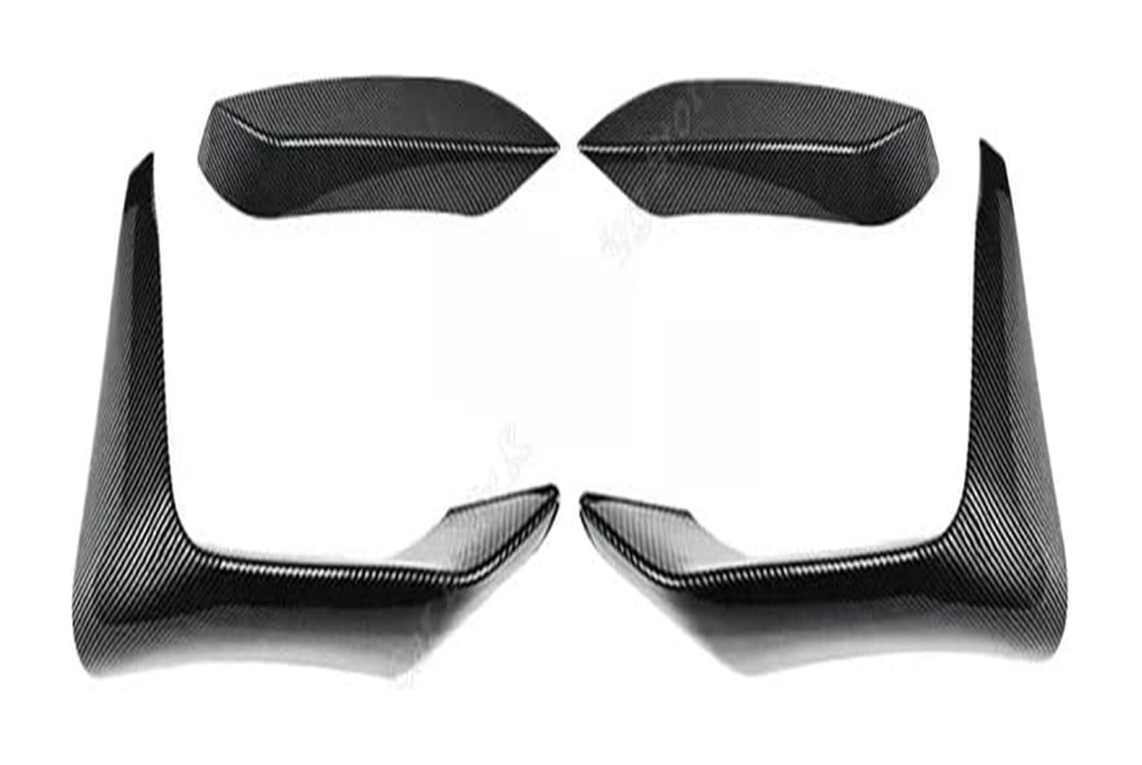 Auto Frontspoiler Lippe Für B&MW F80 M3 F82 F83 M4 2014-2020 Frontschürze Lip Spoiler Seite Splitter Grill Trim Wind Messer Schutz BodyKits Frontspoiler(4Pcs Carbon Look) von AMBMREDPEV