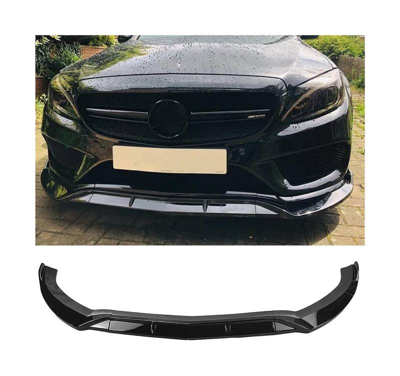 Auto Frontspoiler Lippe Für B&enz C-Klasse W205 Sport C400 2015–2018 Frontstoßstangenlippe Kinnspoiler Kohlefaser-Look Frontdiffusor von AMBMREDPEV