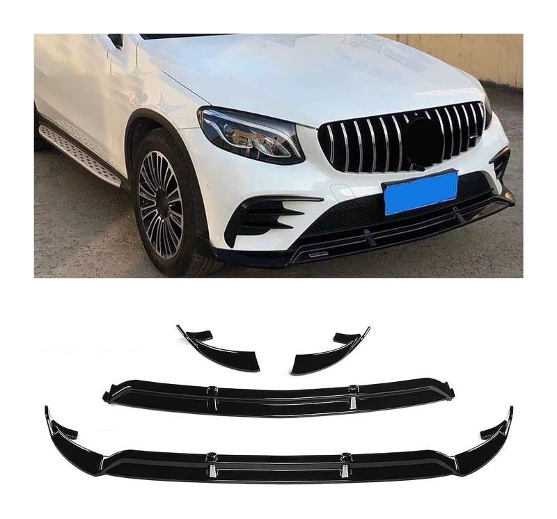 Auto Frontspoiler Lippe Für B&enz GLC Klasse X253 2016-2019 Frontstoßstange Lippe Kinnspoiler Carbonfaser-Look Frontdiffusor Diffusor Auto Frontspoiler von AMBMREDPEV