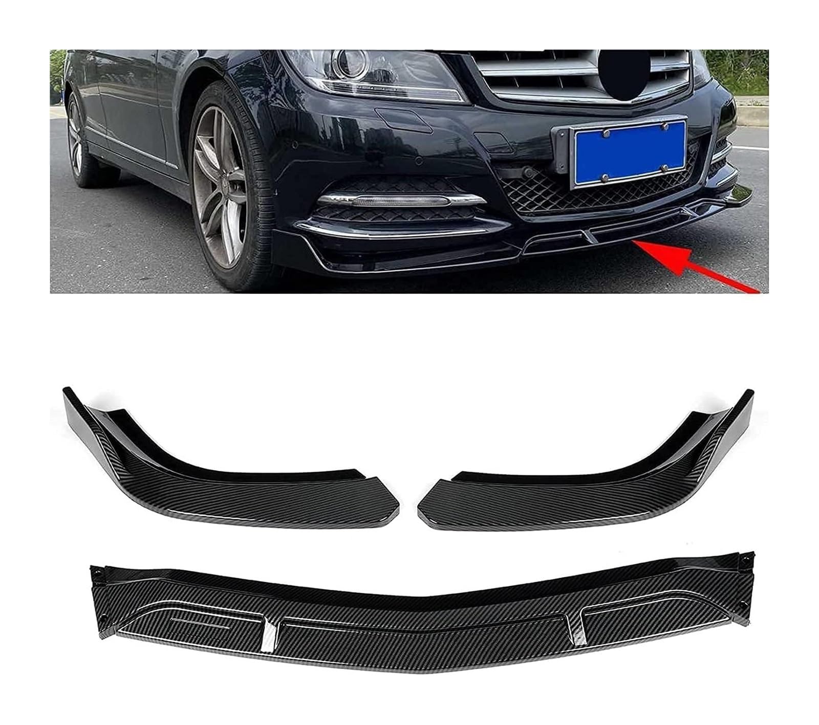 Auto Frontspoiler Lippe Für B&enz W204 2008–2014 Frontstoßstangenlippe Kinnspoiler Kohlefaser-Look Frontdiffusor Diffusor Auto-Frontspoiler Auto Frontspoiler Lippe Für B&enz W204 2008–2014 Frontstoßstangenlippe Kinnspoiler Kohlefaser-Look Frontdiffusor Diffusor Auto-Frontspoiler von AMBMREDPEV