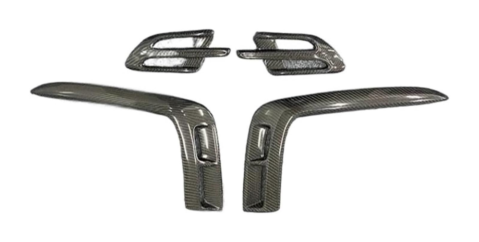 Auto Frontspoiler Lippe Für Bentley Für Bentayga V8 W12 2016-2018 Auto Frontspoiler Frontlippe 4 Stück Heckdiffusor Spoiler Seitenschweller Rückspiegel(Wind knife) von AMBMREDPEV