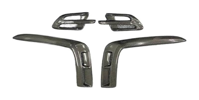 Auto Frontspoiler Lippe Für Bentley Für Bentayga V8 W12 2016-2018 Auto Frontspoiler Frontlippe 4 Stück Heckdiffusor Spoiler Seitenschweller Rückspiegel(Wind knife) von AMBMREDPEV