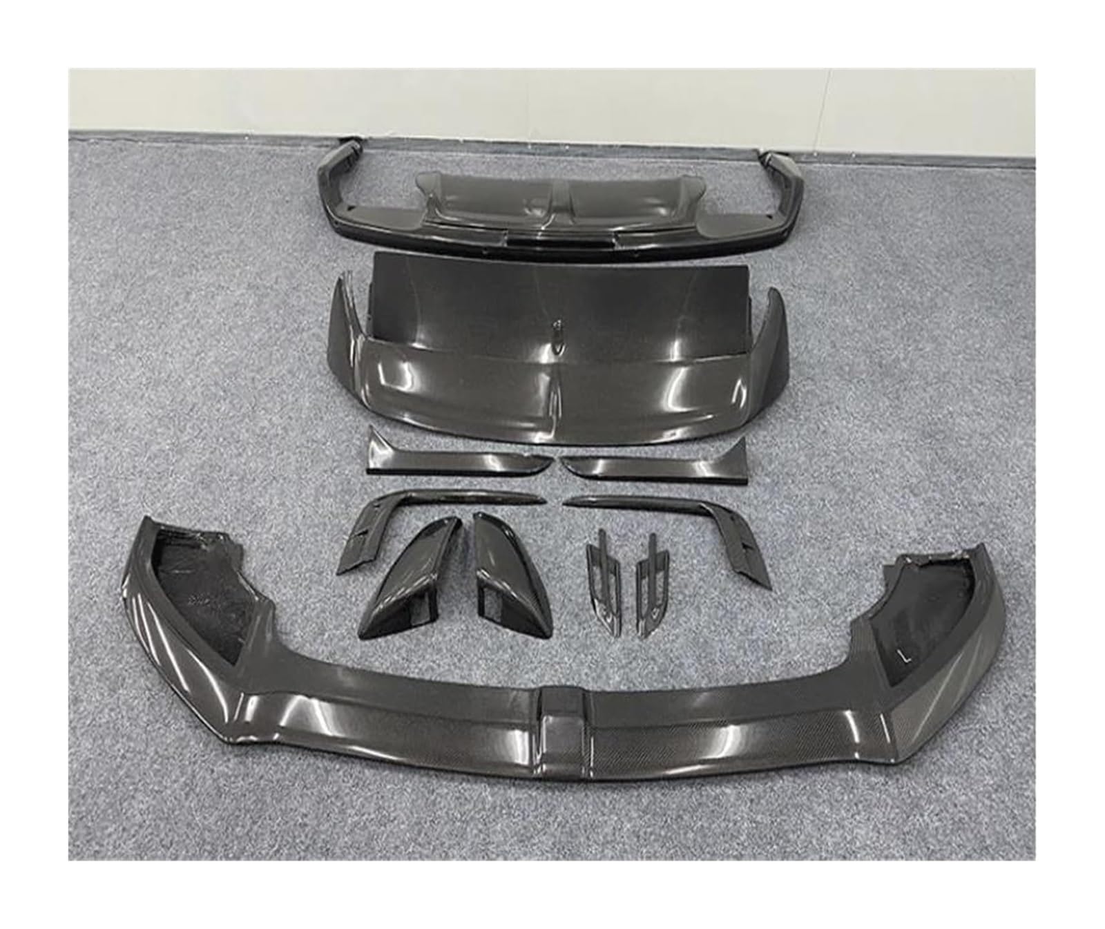 Auto Frontspoiler Lippe Für Bentley Für Bentayga V8 W12 2016-2018 Carbon Vorder Lippe 4 Stücke Hinten Diffusor Spoiler Seite Rock Rückspiegel(ALL) von AMBMREDPEV
