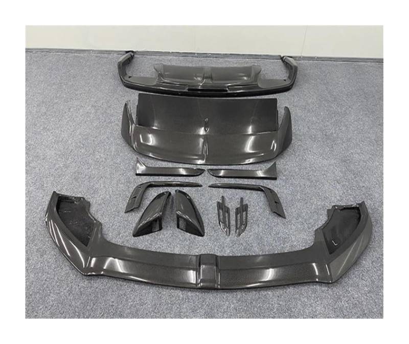 Auto Frontspoiler Lippe Für Bentley Für Bentayga V8 W12 2016-2018 Carbon Vorder Lippe 4 Stücke Hinten Diffusor Spoiler Seite Rock Rückspiegel(ALL) von AMBMREDPEV